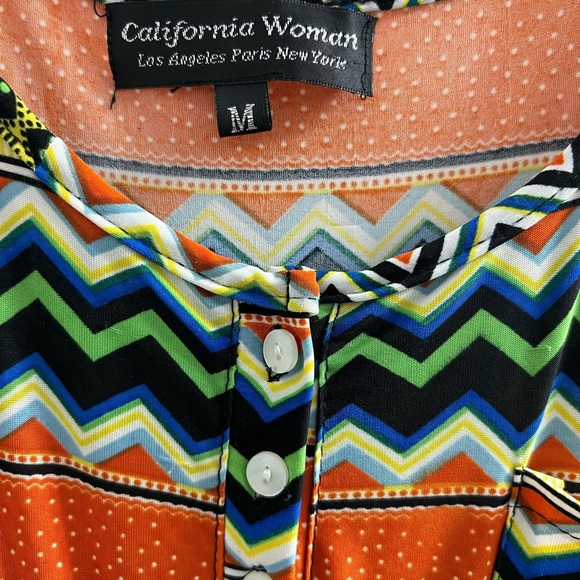 California Woman Maxi Dress Aztec size M - Picture 2 of 7